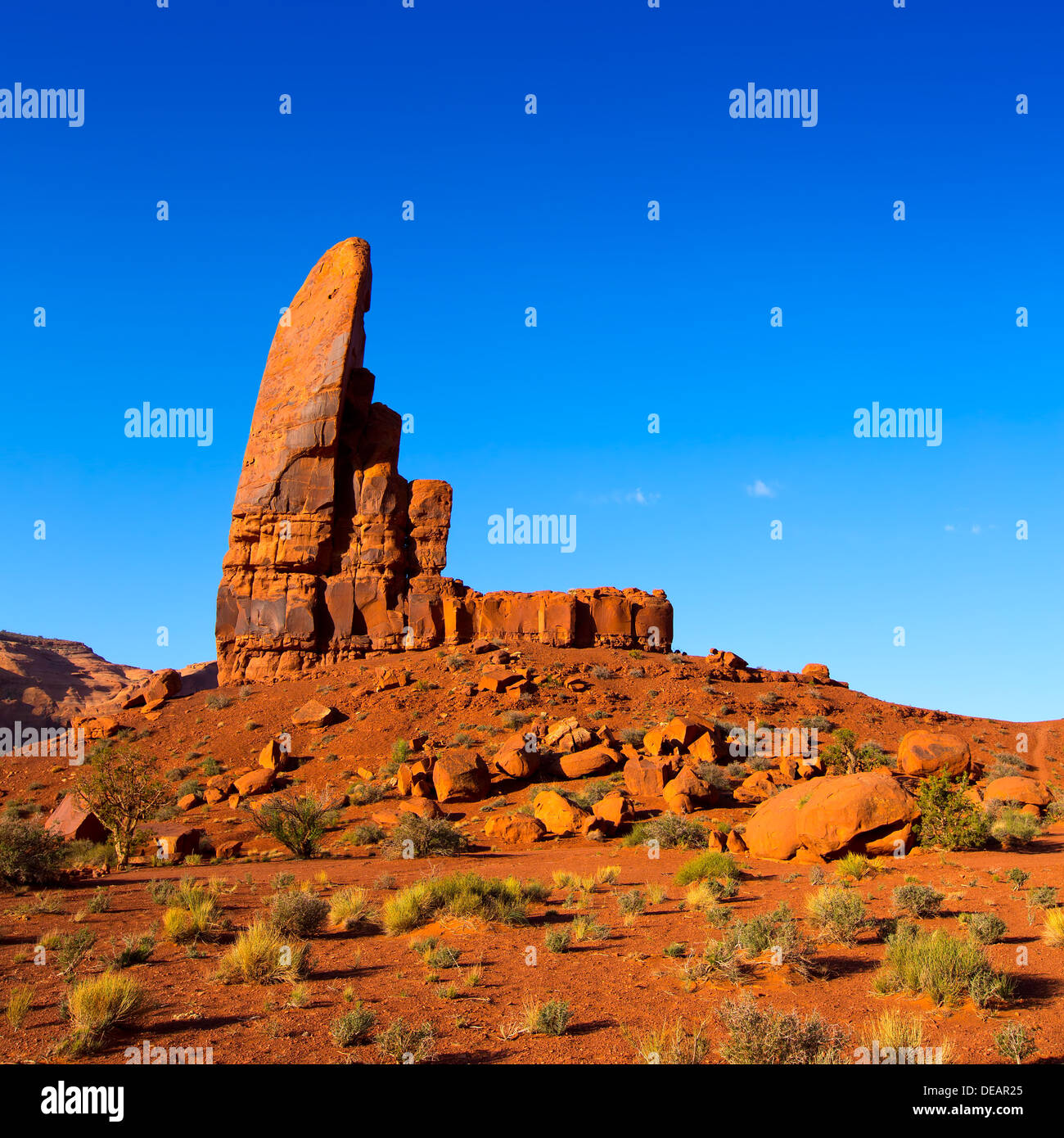 Monument Valley The Thumb Cly butte National park Utah Stock Photo Alamy