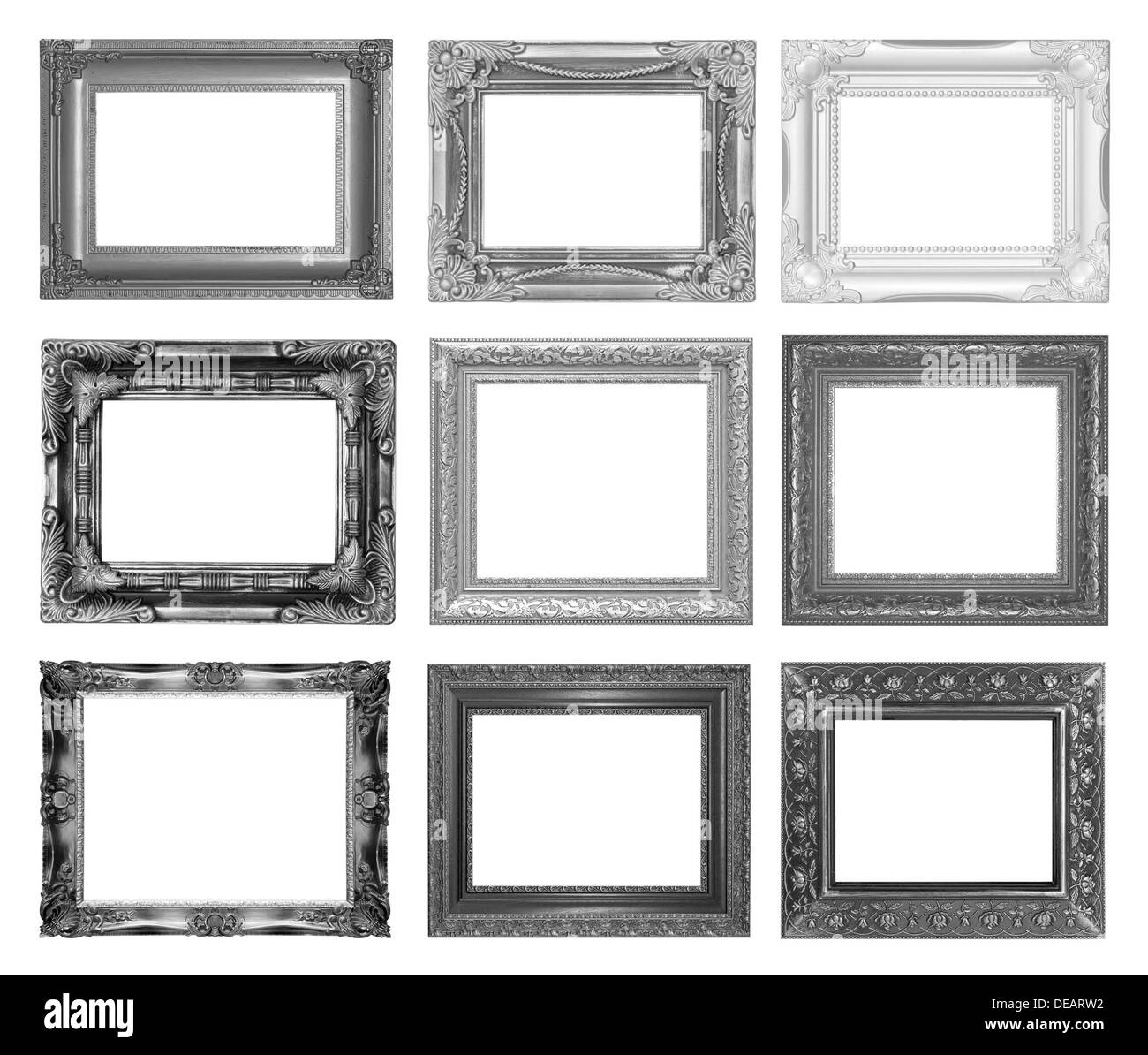 Set picture frame isolated on white background Stock Photo Alamy