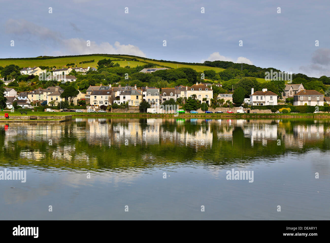 Millbrook; Pond; Cornwall; UK Stock Photo