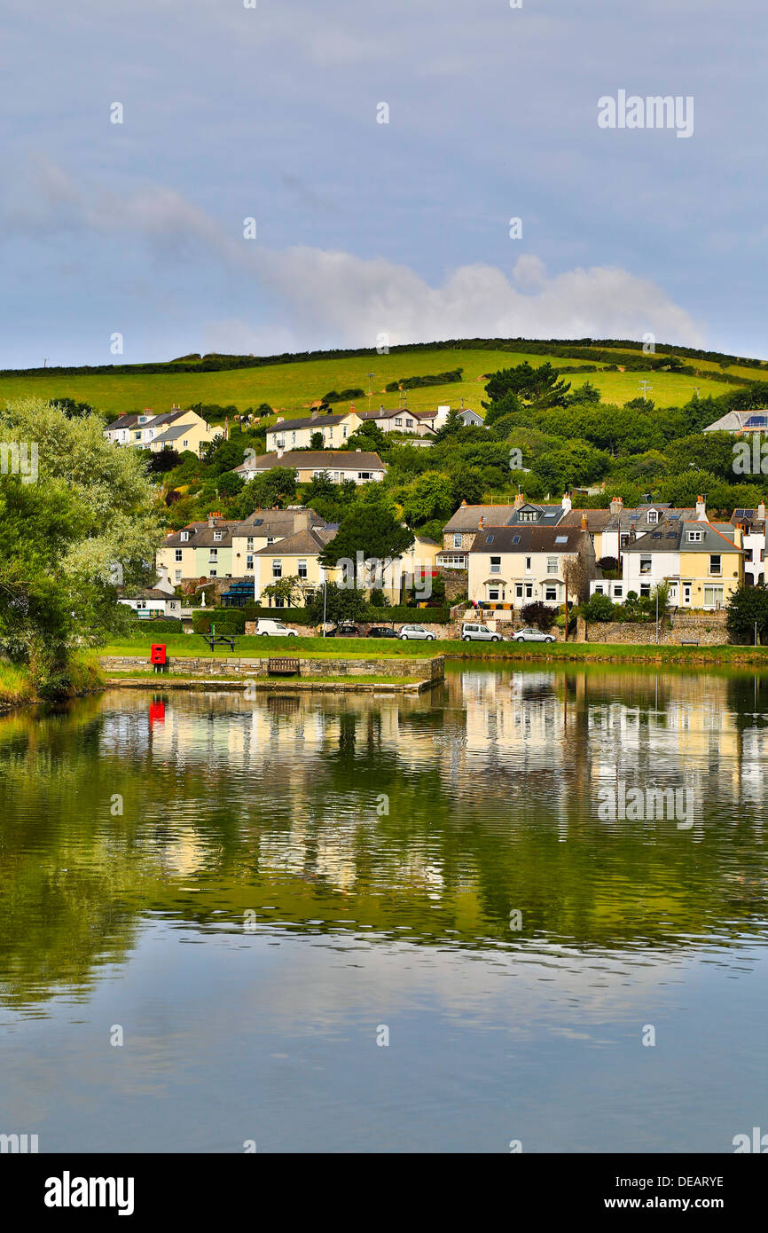 Millbrook; Pond; Cornwall; UK Stock Photo