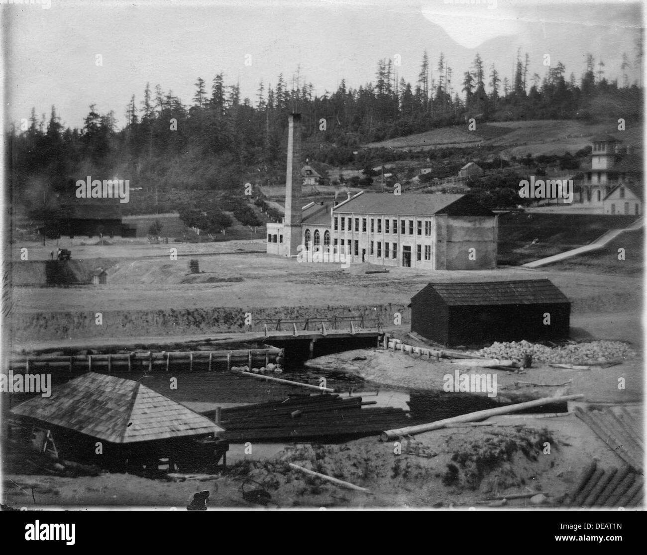 Prison buildings at McNeil Island Penitentiary 299548 Stock Photo Alamy