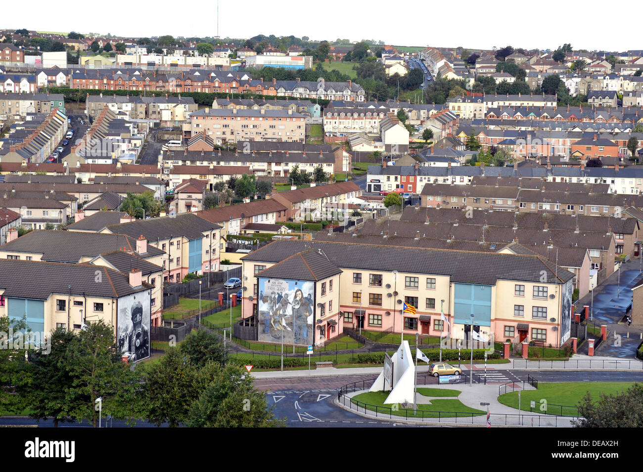 The nationalist Bogside, Derry, Londonderry, Northern Ireland,UK Stock Photo