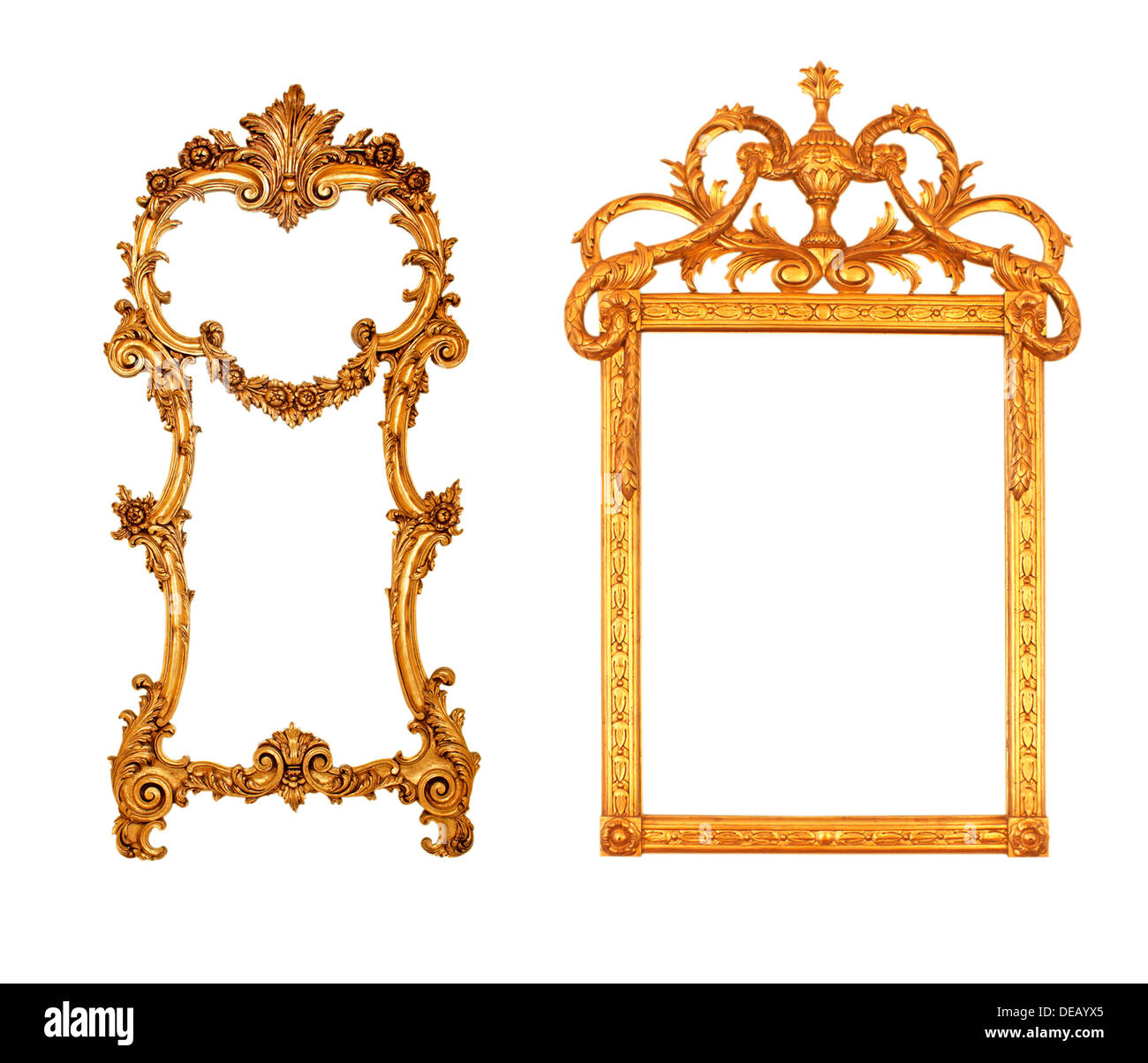 Antique gold Frame Isolated On White Background Stock Photo Alamy