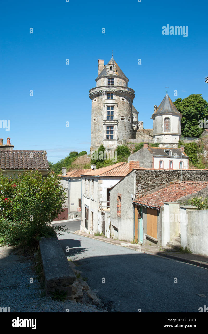 France tourist attraction the Chateau Apremont in the Vendee region ...