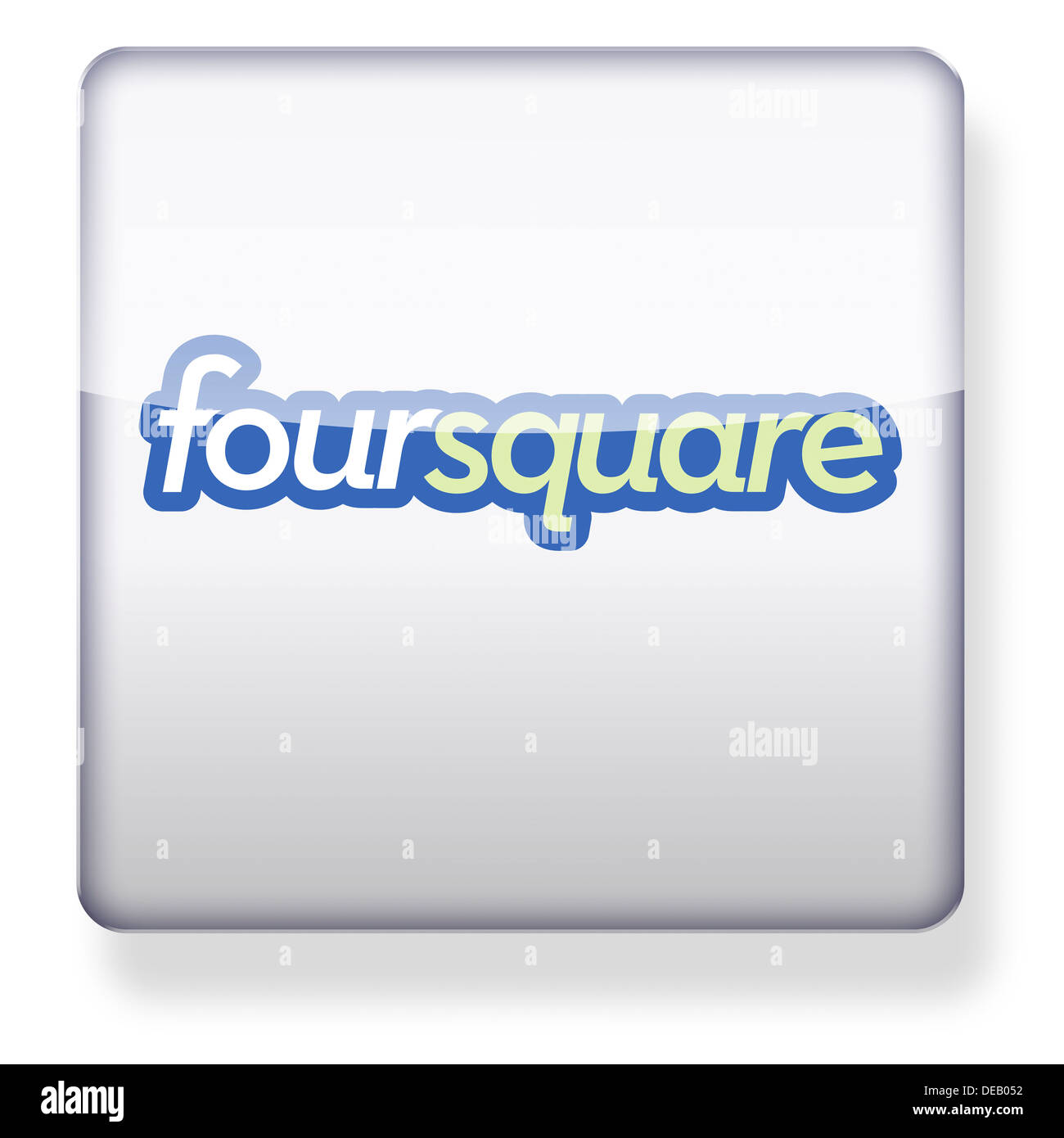 Foursquare logo as an app icon. Clipping path included Stock Photo - Alamy