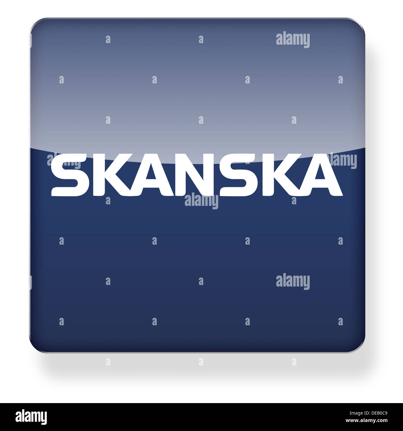 Skanska logo as an app icon. Clipping path included. Stock Photo