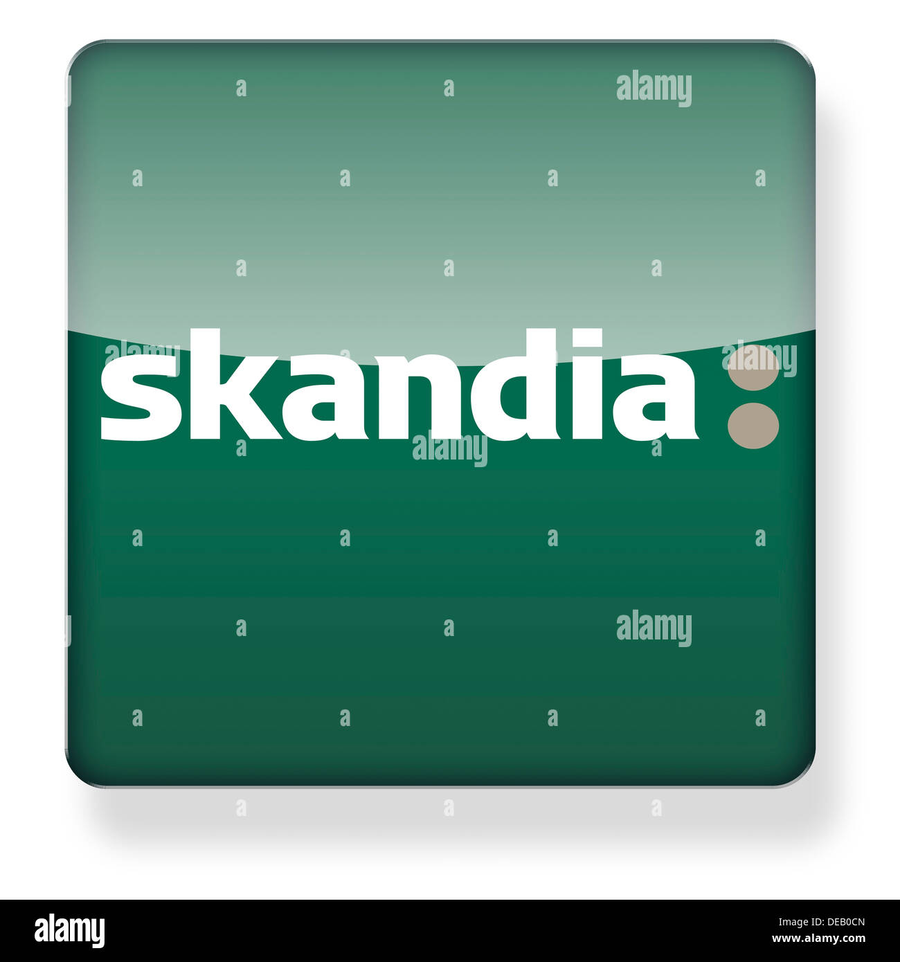 Skandia logo as an app icon. Clipping path included. Stock Photo