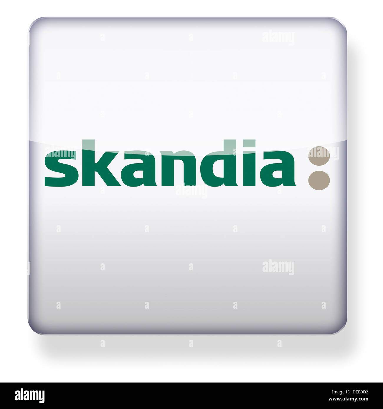 Skandia logo as an app icon. Clipping path included. Stock Photo