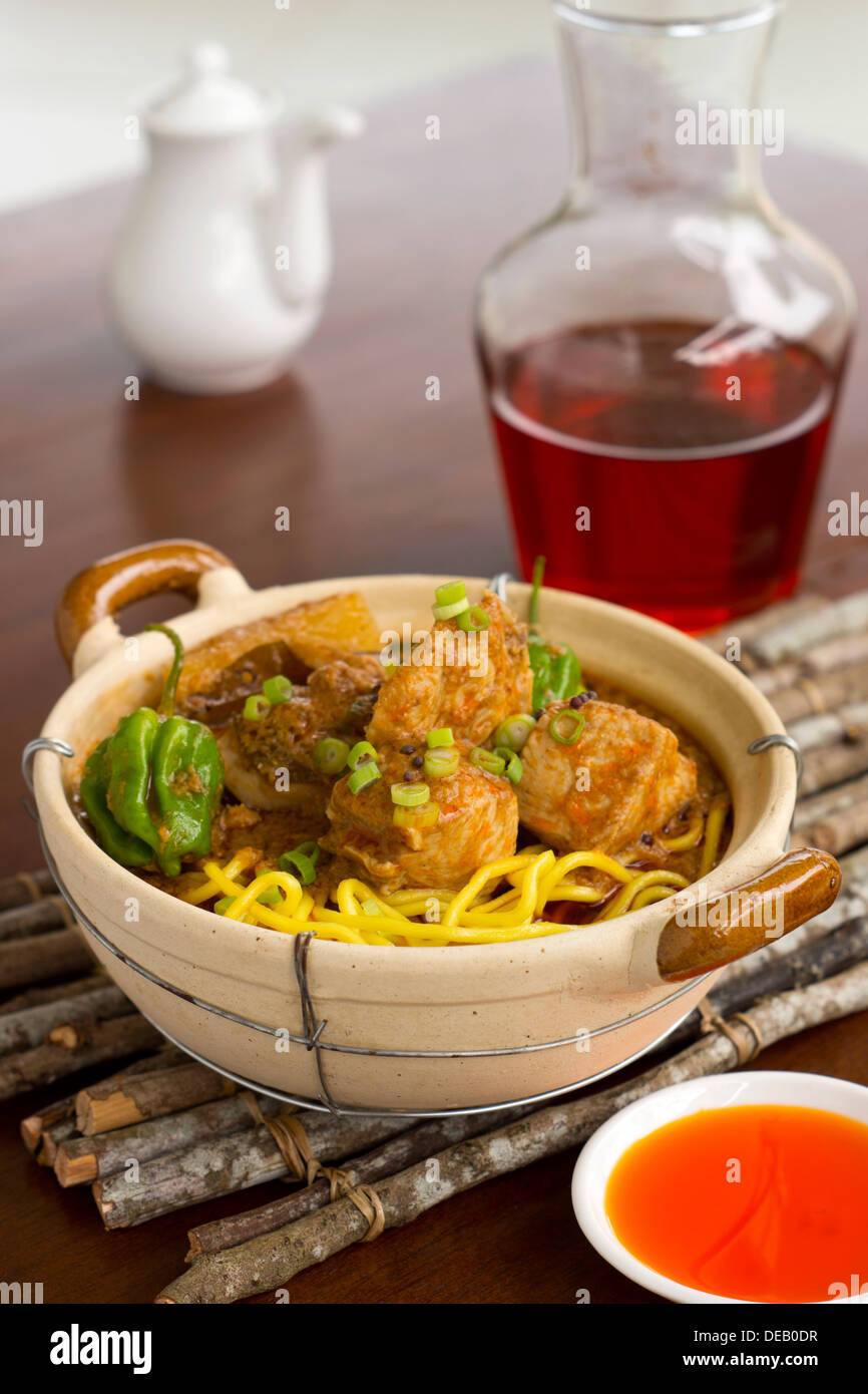 Chicken Curry Noodles Non sharpen file Stock Photo