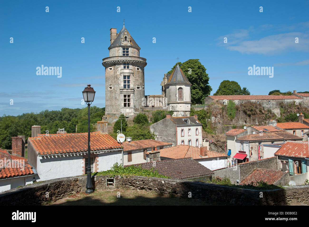 France tourist attraction the Chateau Apremont in the Vendee region