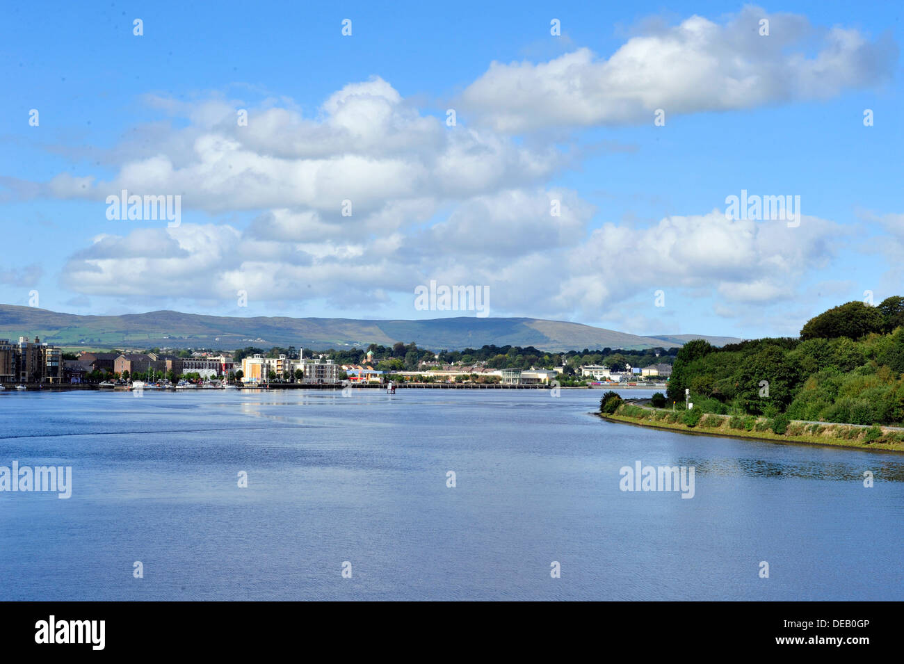River Foyle and Foyle Embankment, Derry, Londonderry, Northern Ireland. Stock Photo