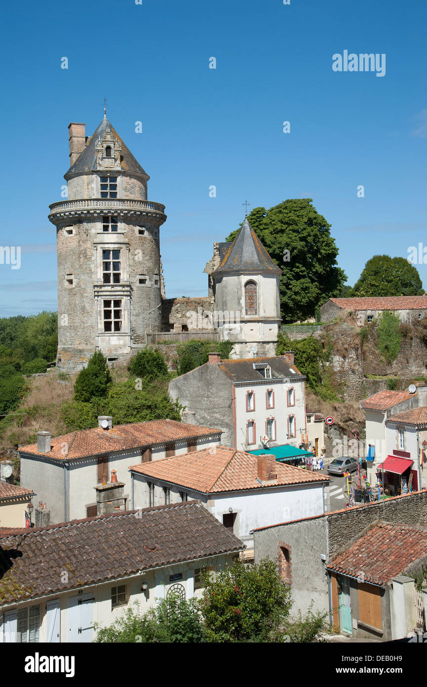France tourist attraction the Chateau Apremont in the Vendee region