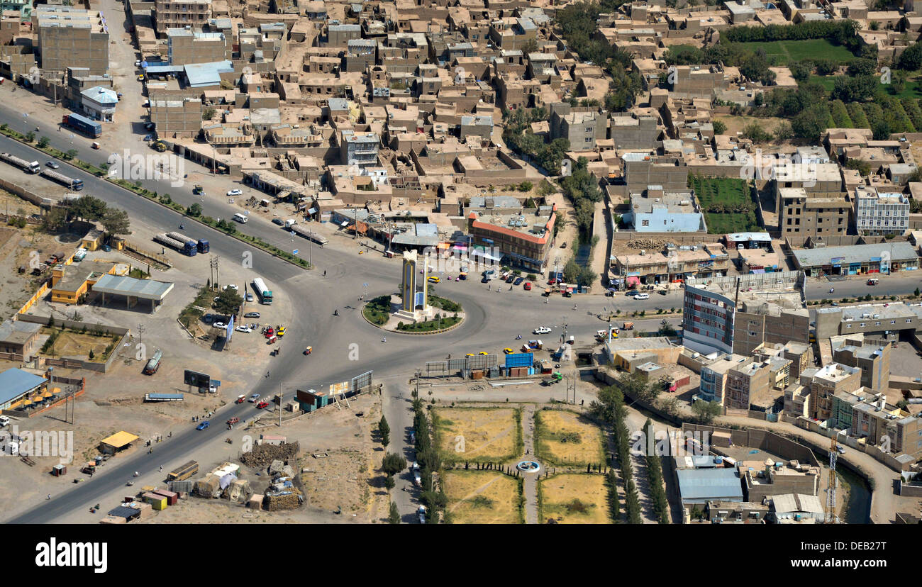 Aerial view of the western Afghan city of Herat, Afghanistan September 14, 2013. Stock Photo