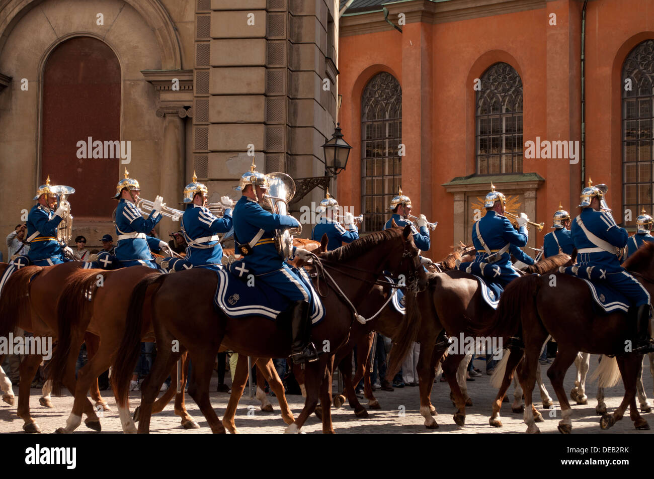 Stockholm changing of the guards Stock Photo