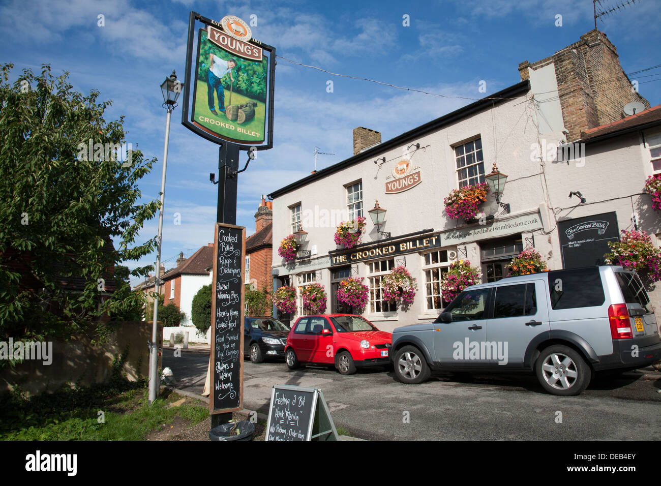 Hand in Hand and Crooked Billet pubs on Wimbledon Common, Wimbledon