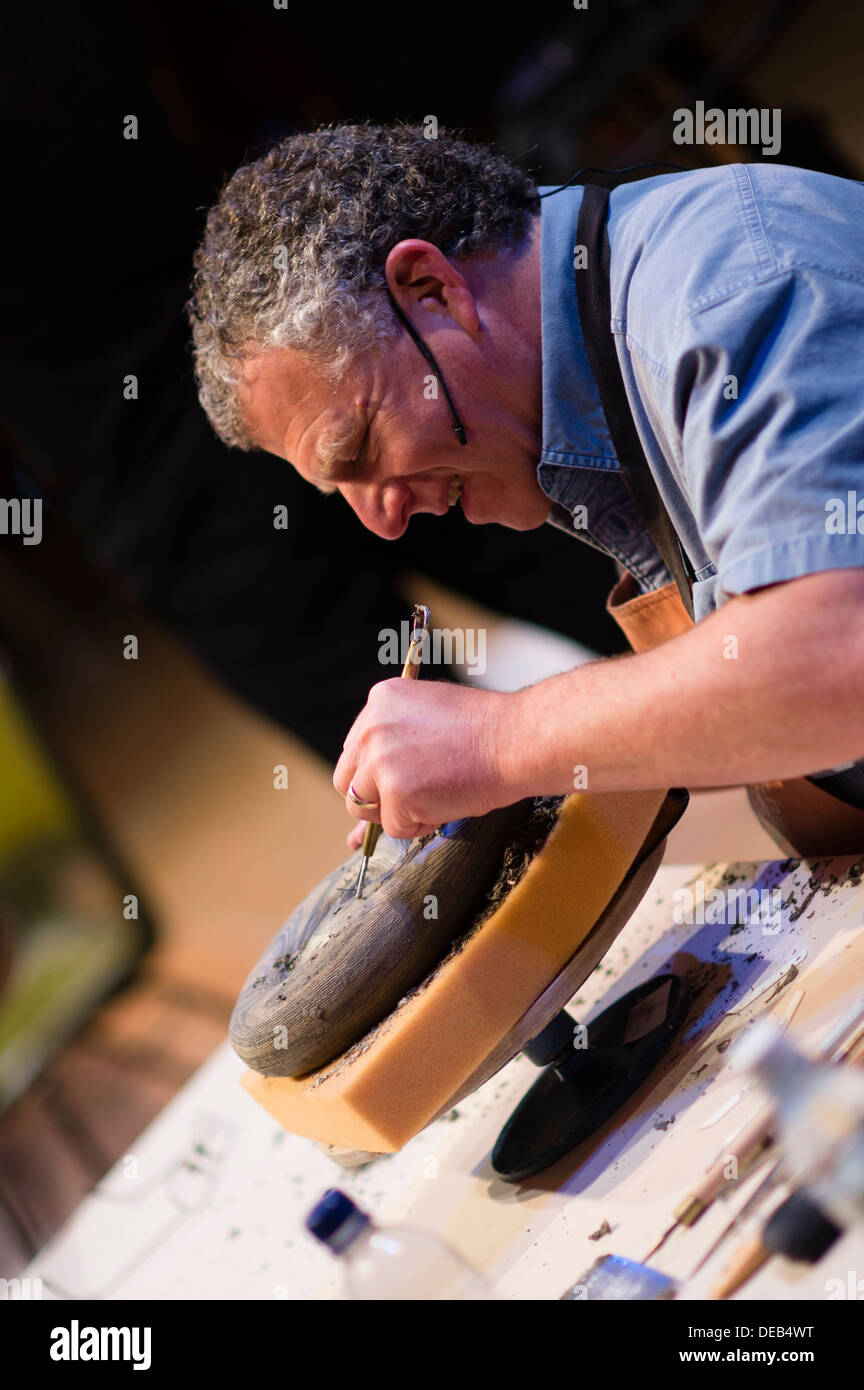 American ceramicist RICHARD NOTKIN demonstrating his techniques at the