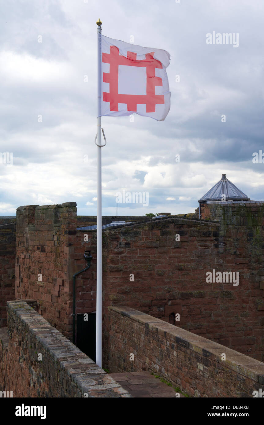 English Heritage Flag Carlisle Castle Carlisle Cumbria England United Kingdom British Britain UK Stock Photo
