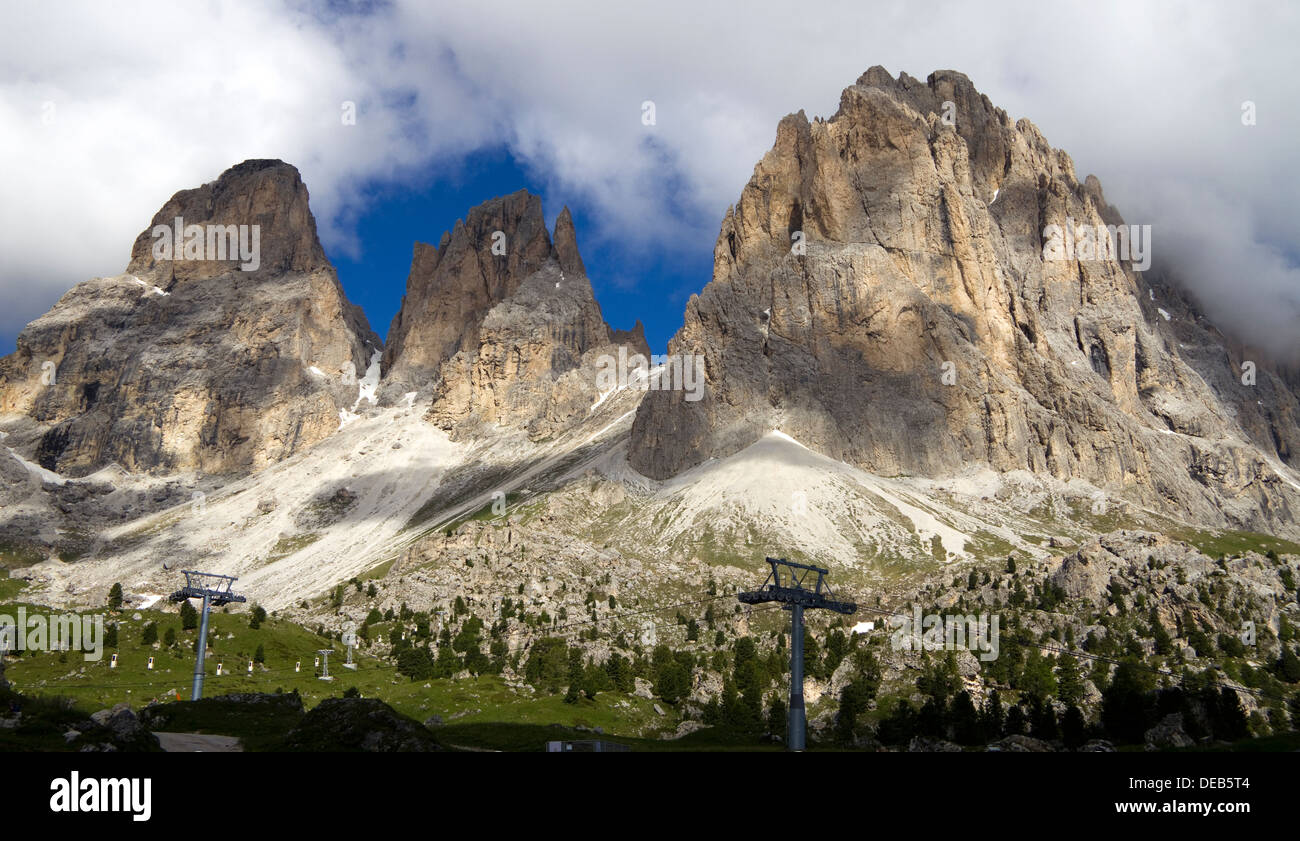 Hiking in the Dolomites Alps Italy Stock Photo - Alamy