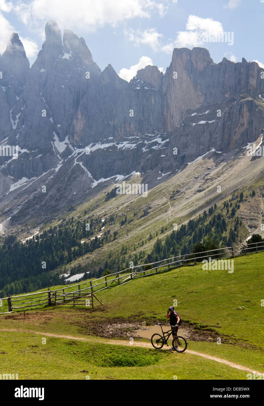 Hiking in the Dolomites Alps Italy Stock Photo - Alamy