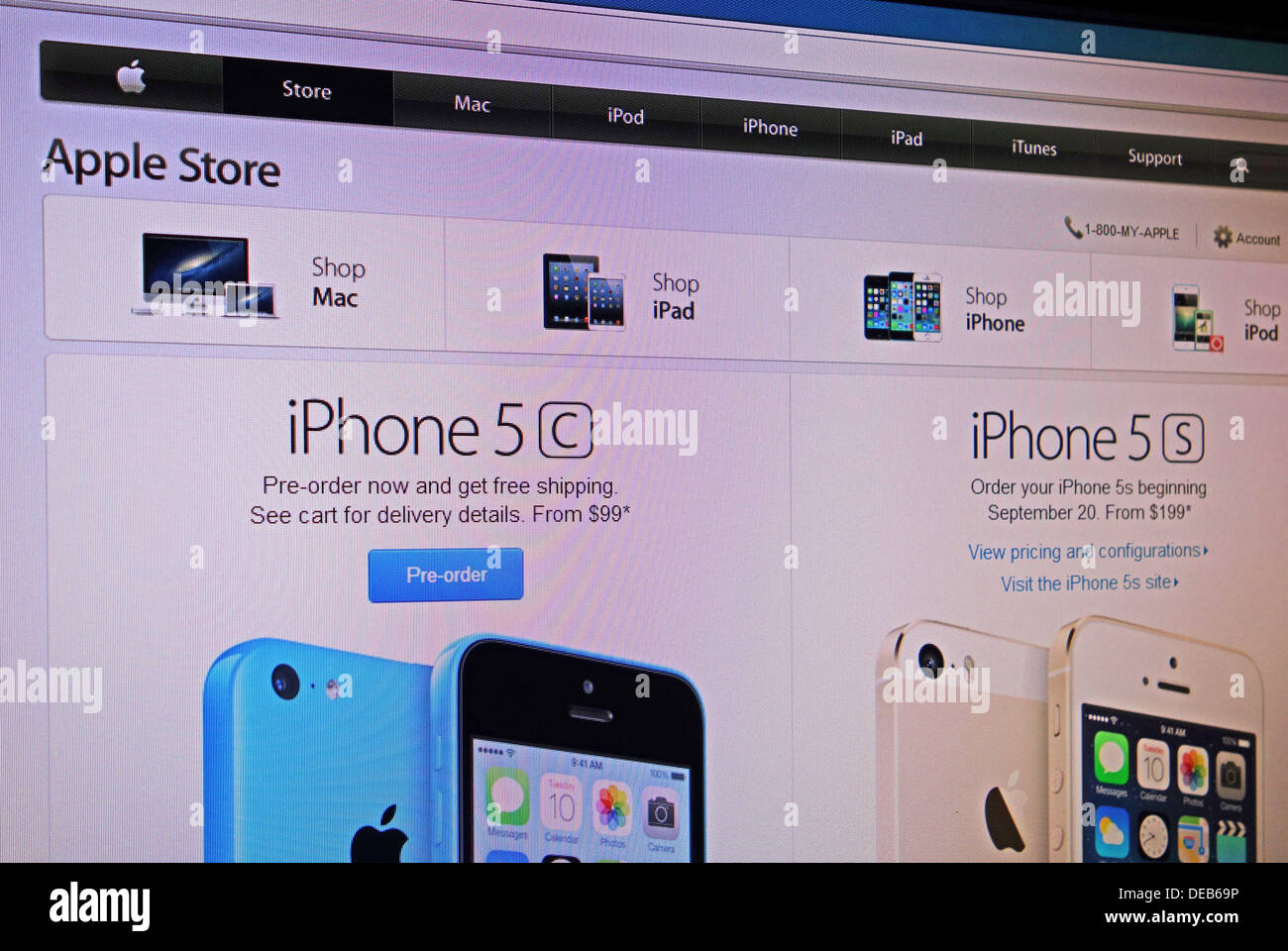 Apple website Stock Photo