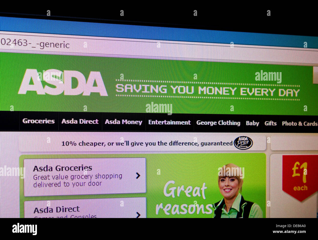 ASDA website Stock Photo