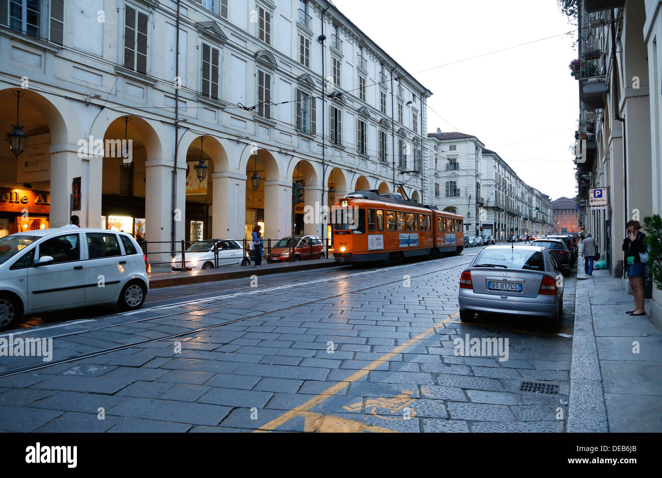Turin, this is po street, one of the most beautiful streets Stock Photo