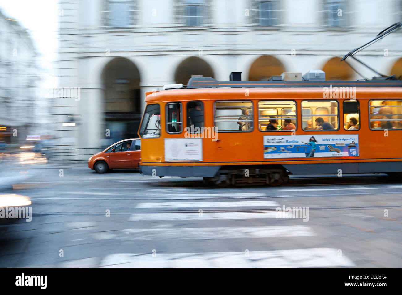 Turin, this is po street, one of the most beautiful streets Stock Photo