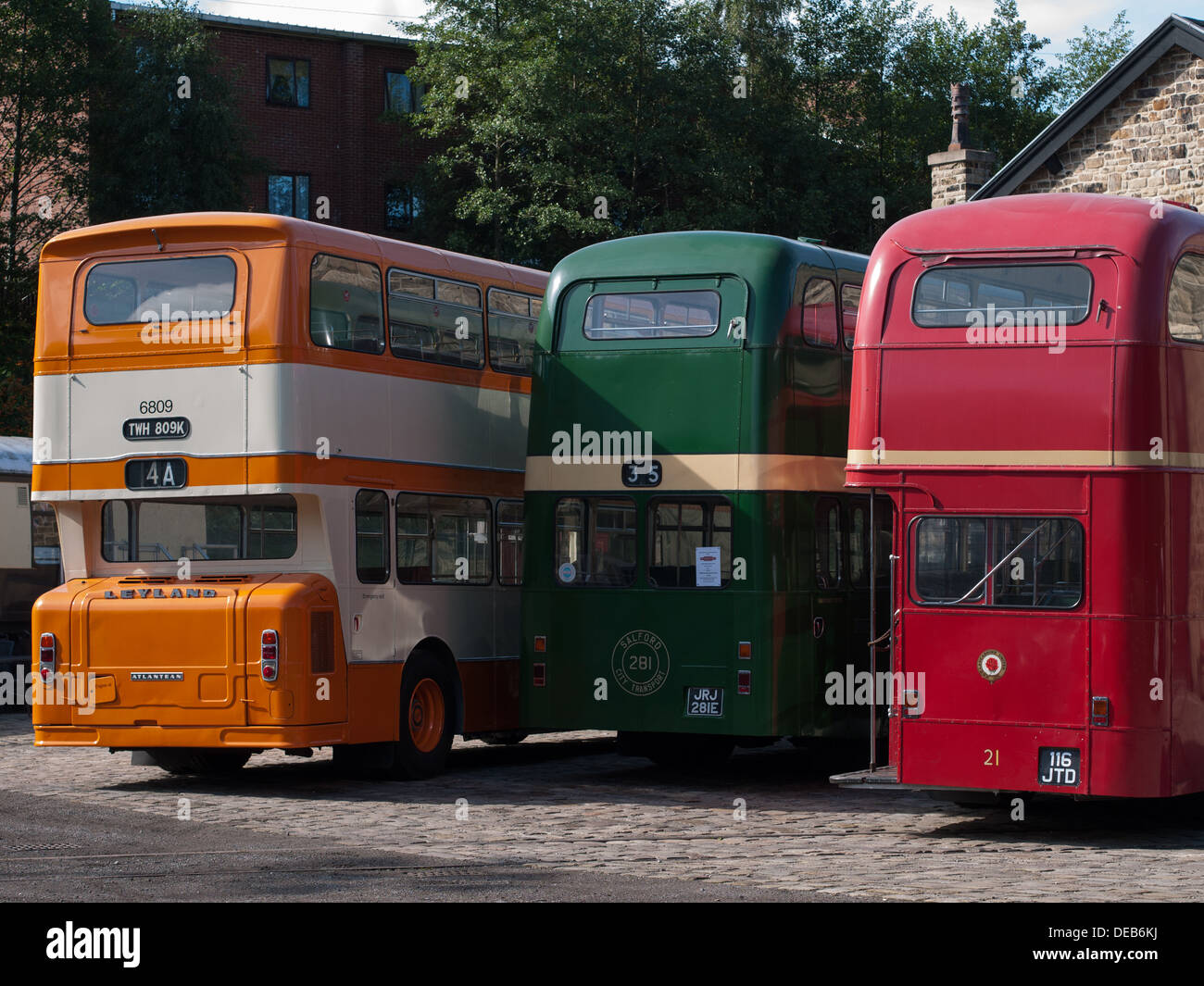 Vintage buses Stock Photo Alamy