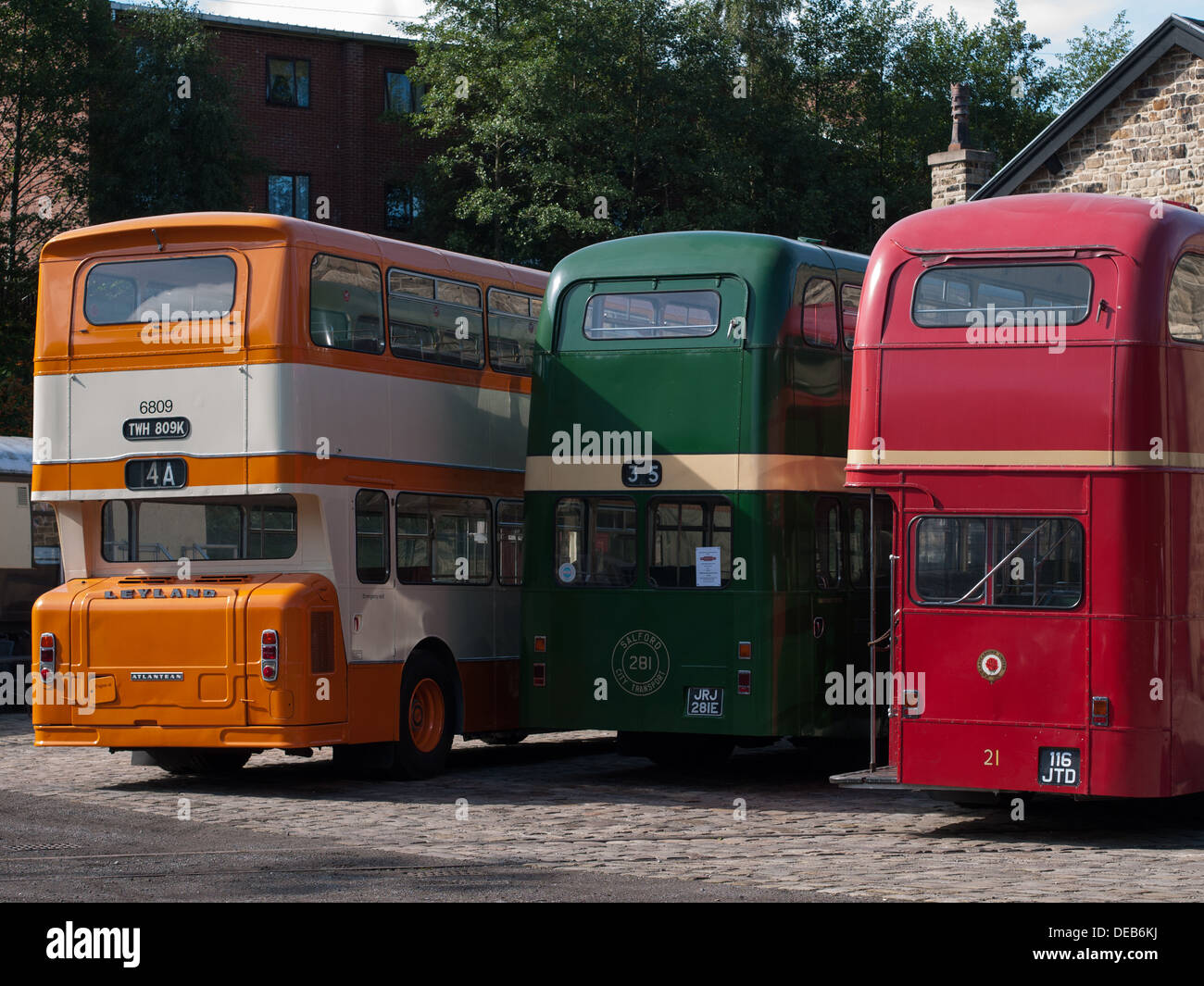 Vintage buses Stock Photo