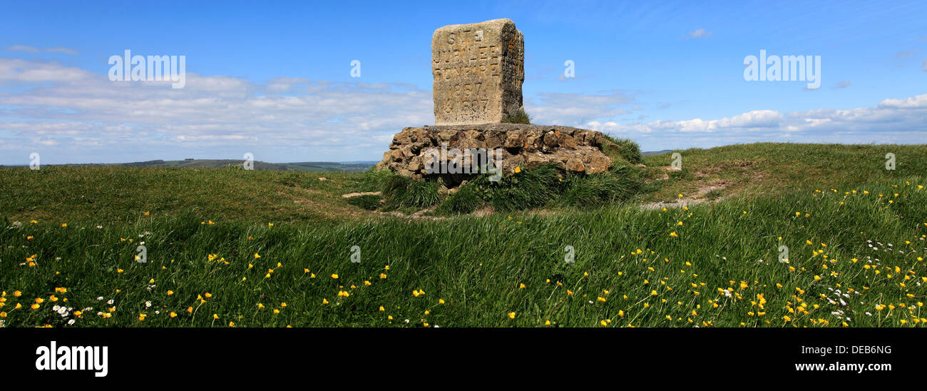 The 1977 Jubilee Beacon, Brent Knoll, Somerset Levels, Somerset County, England, UK Stock Photo