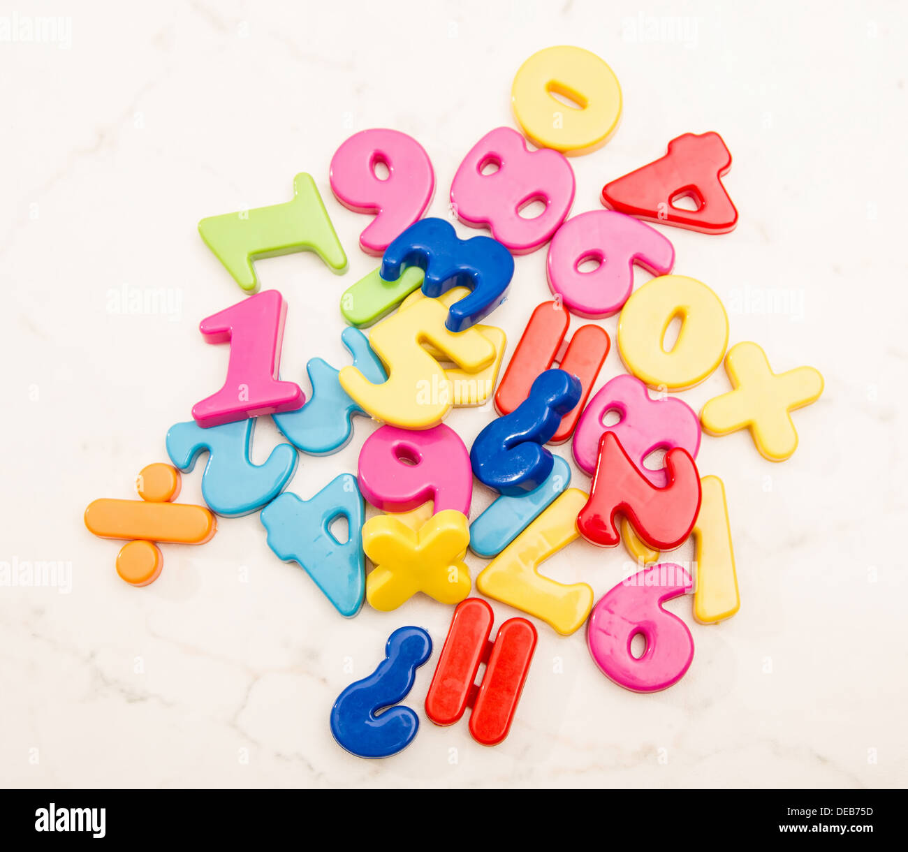A pile of plastic numbers Stock Photo Alamy