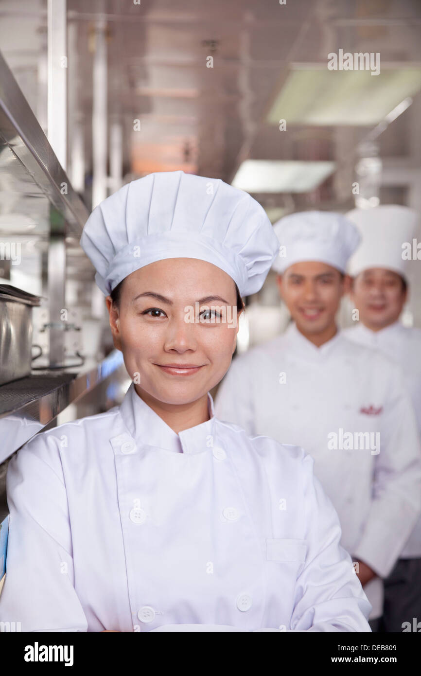 Portrait of a Chef in an Industrial Kitchen Stock Photo Alamy