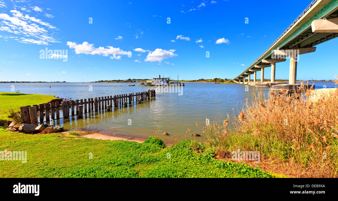 Hindmarsh Island bridge at Goolwa on the Murray River in South