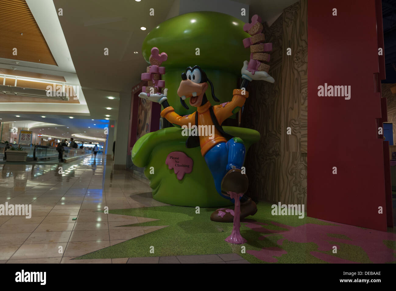 Disney Character Goofy located within the Orlando International Airport Florida USA Stock Photo