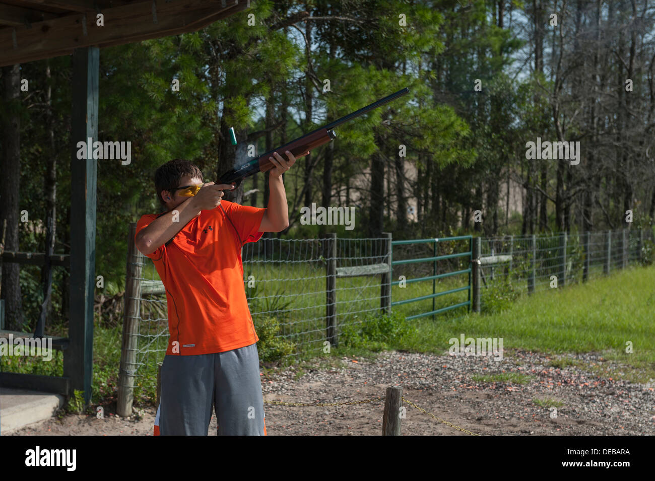 Shooting Skeet at the Ocala National Forest Public Shooting Range on
