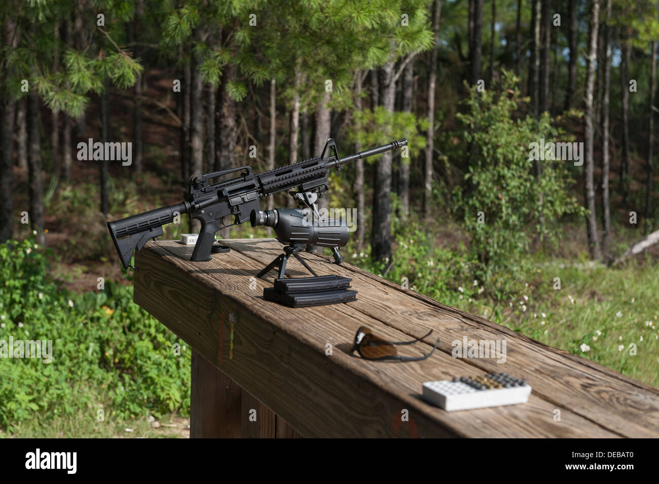 Weapons at the Ocala National Forest Public Shooting Range on State