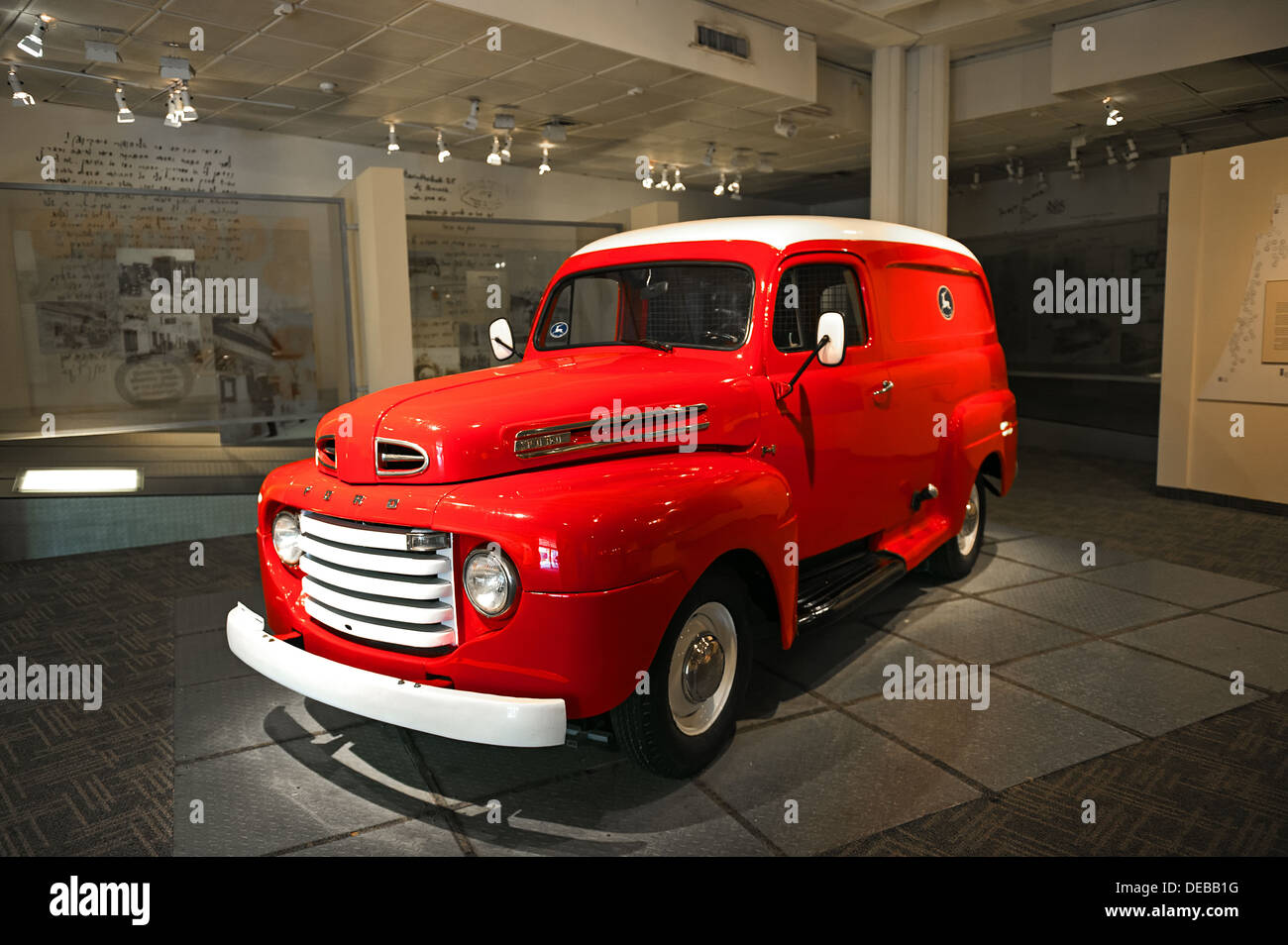 A vintage 1949 mail delivery truck, The Alexander Museum of Postal History & Philately, Tel Aviv