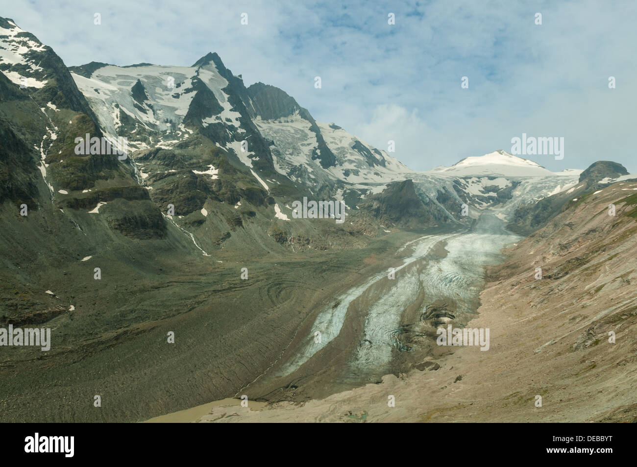 Pasterze Glacier from Kaiser Franz Josef Hohe, Grossglockner National Park, Austria Stock Photo