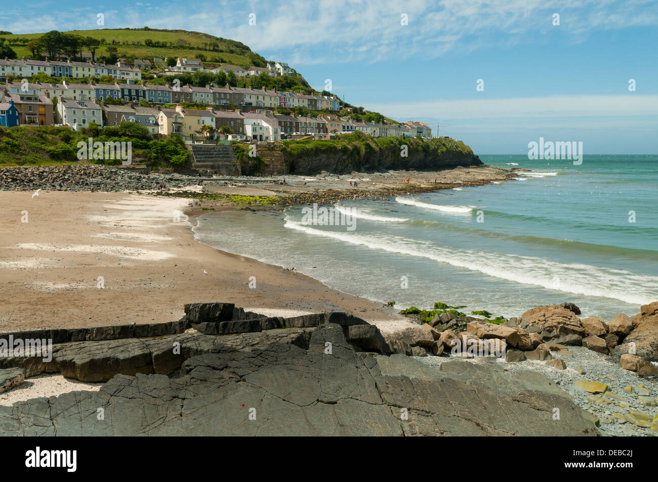 Beach at New Quay, Ceredigion, Wales Stock Photo Alamy