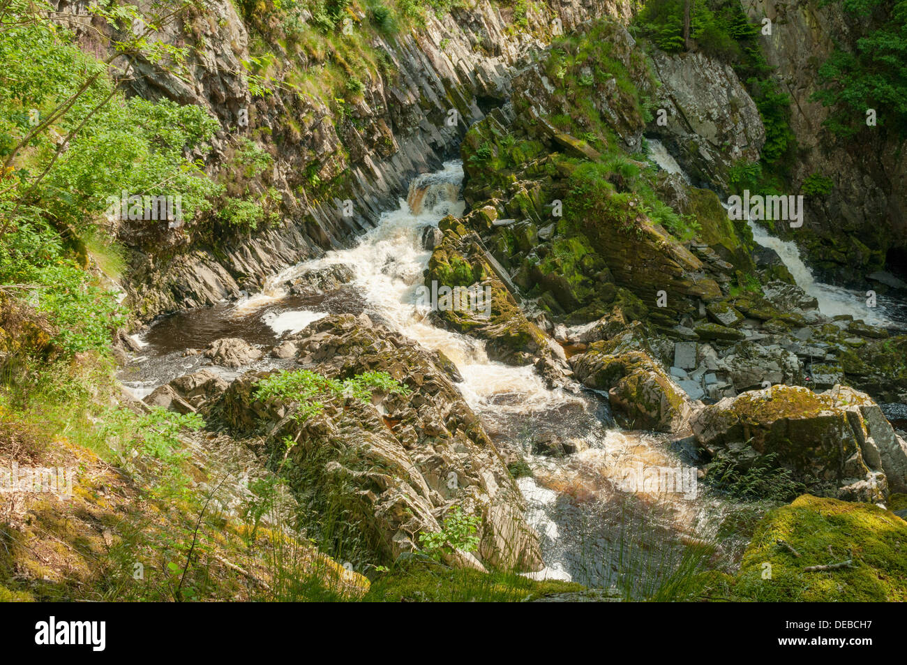 Conwy Falls, Betws-y-Coed, Conwy, Wales Stock Photo