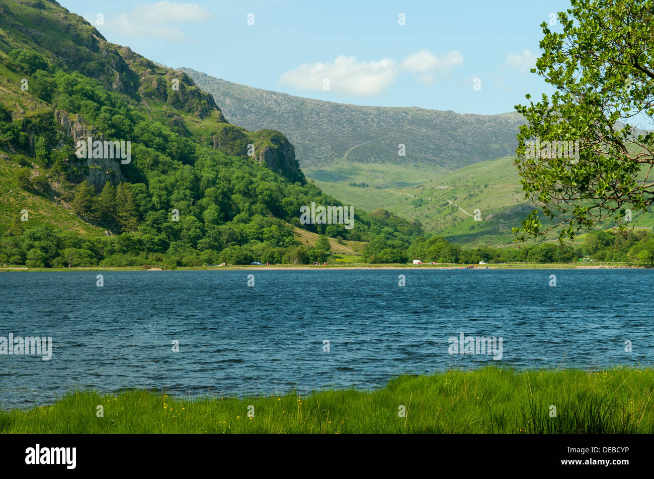 Lake Gwynant, Snowdonia, Gwynedd, Wales Stock Photo