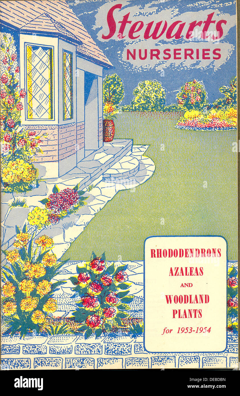 Catalogue for woodland plants from Stewarts Nurseries Stock Photo Alamy