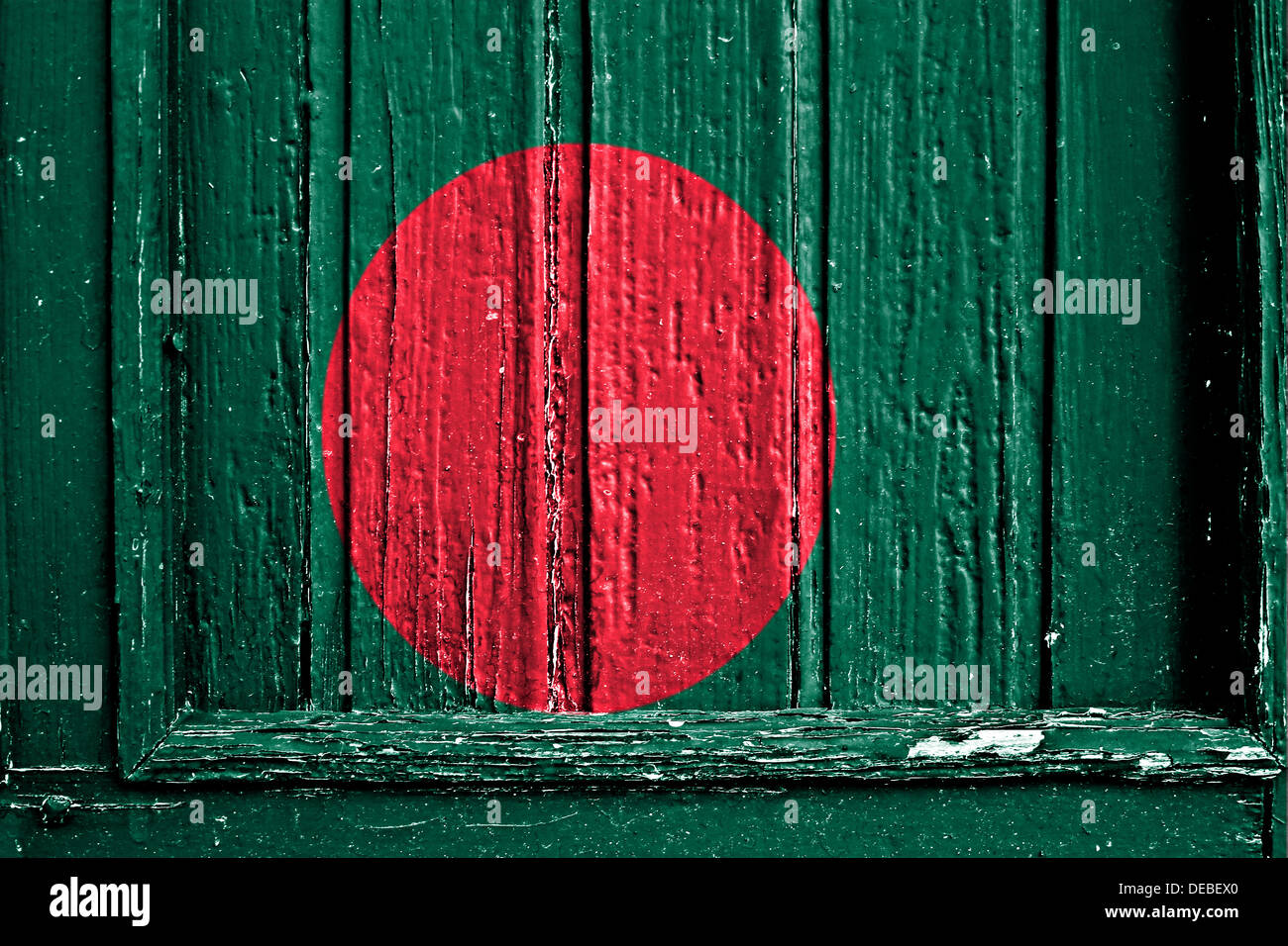 flag of Bangladesh painted on a wooden frame Stock Photo Alamy