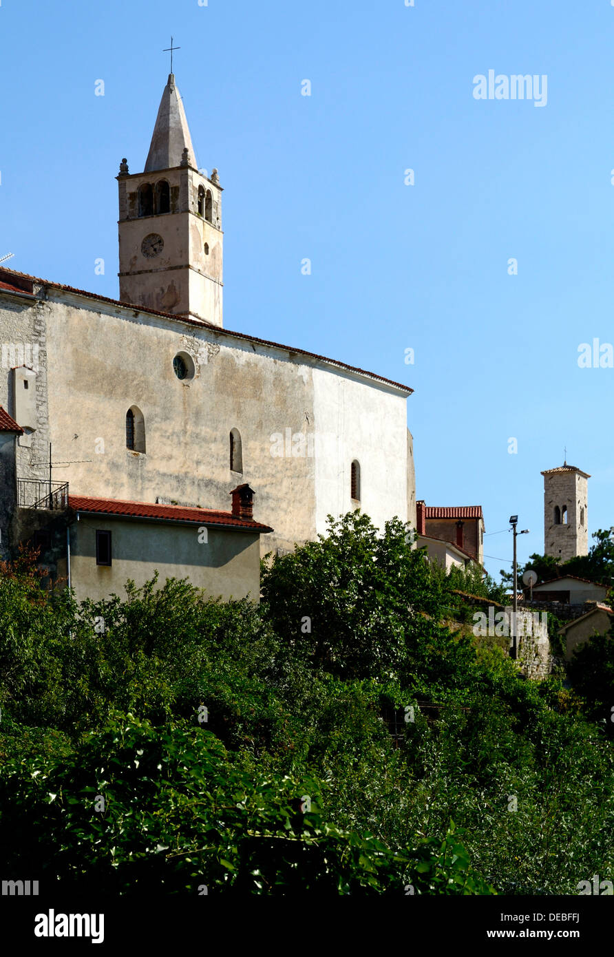 Plomin Istria Croatia Adriatic sea Kvarner region views Stock Photo