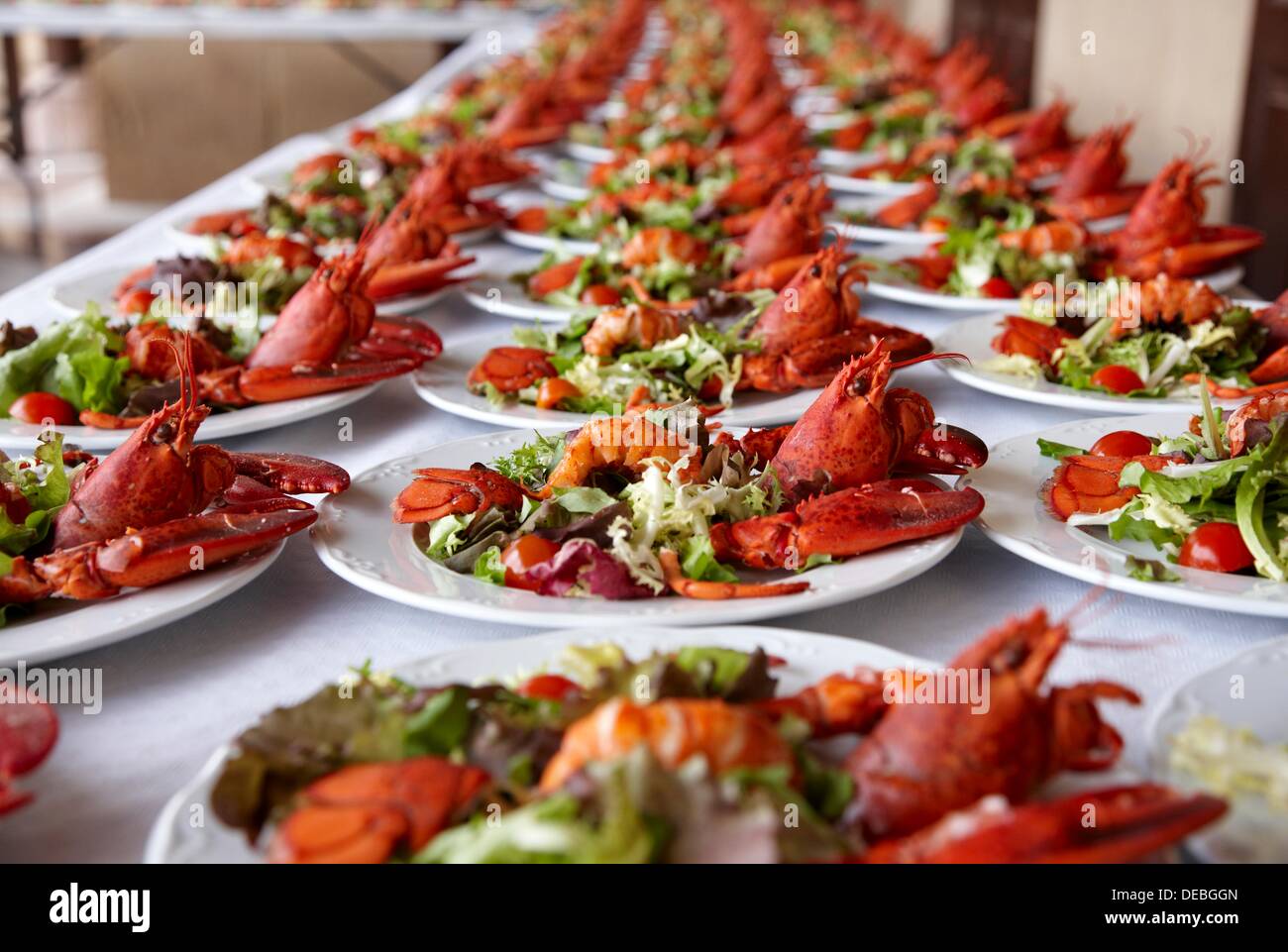Food preparation, lobster salad, Palacio de Miramar, San Sebastian,  Gipuzkoa, Euskadi, Spain Stock Photo - Alamy