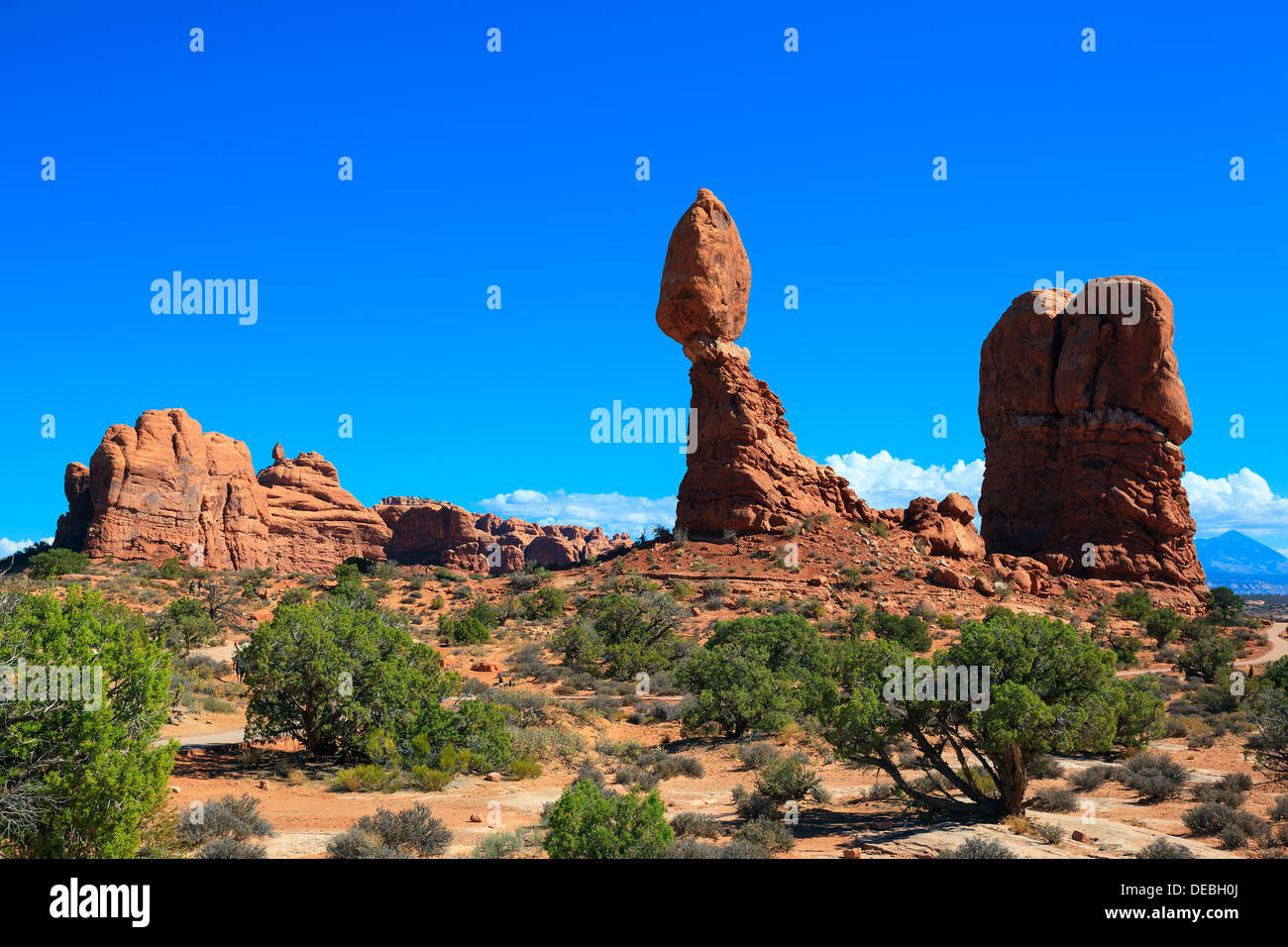 view of Rock formations, located in Arches National Park in Moab, Utah ...