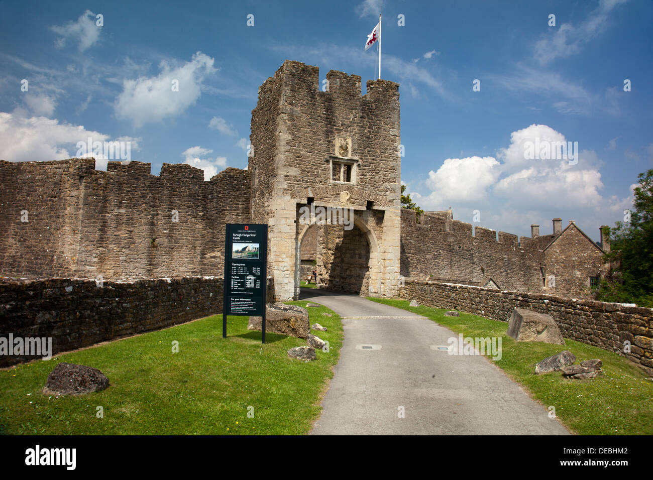 The east gatehouse at Farleigh Hungerford Castle, nr Bath, Somerset