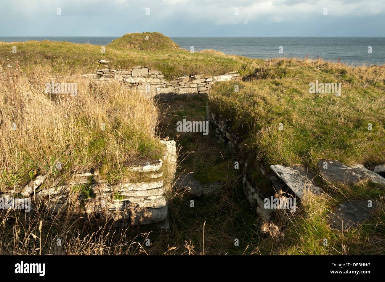 Nybster Broch, an Iron Age building near the village of Nybster