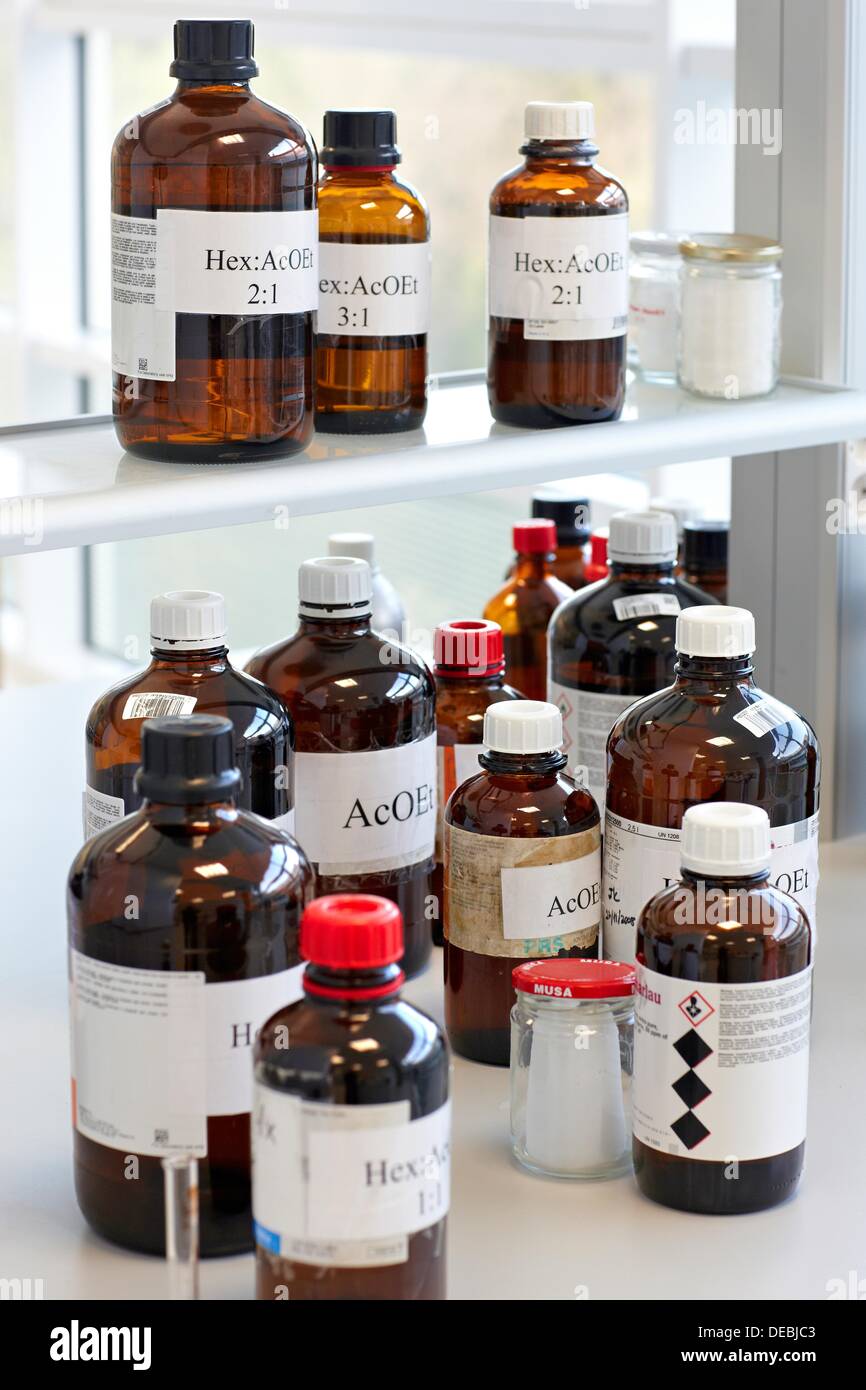 Solvents to use for column chromatography, synthesis lab, IkerChem research lab, design and