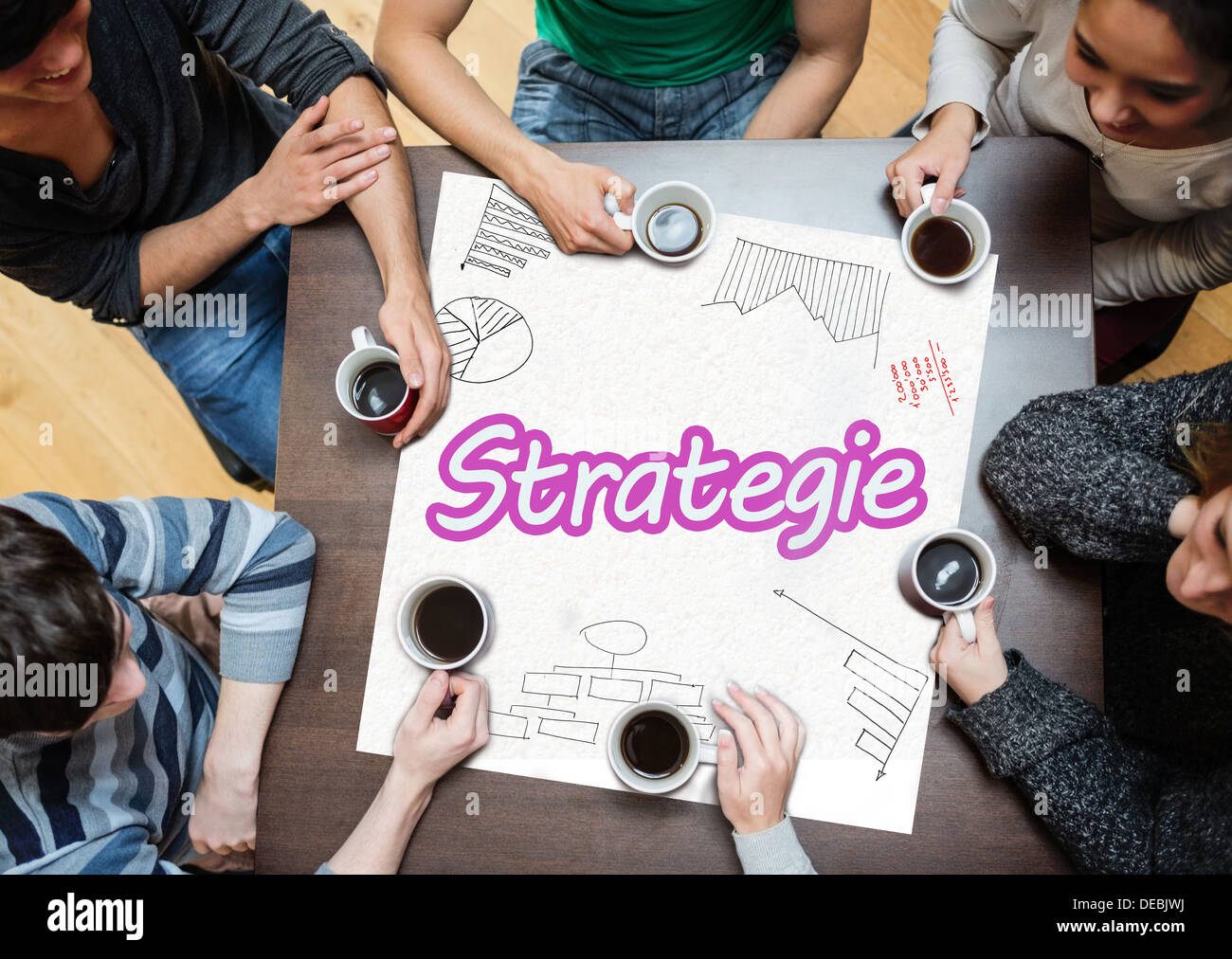Team planning a strategy together Stock Photo